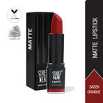 Buy STREET WEAR® Matte Lipstick -SASSY ORANGE (Orange) - 4.2 gms -Longwear, Velvety texture, Fade-resistant, High Color payoff, Lightweight Matte Lipstick, Plant-based Canuuba wax, Paraben-free - Purplle