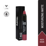 Buy STREET WEAR® Playfull Matte -Insta Raisin (Pink) -Moisturizing Matte Finish Lipstick, Full Coverage, Non-Drying Formula, Intense Pigment, Enriched With Shea Butter, Vitamin C, Vitamin E, Longwear Moisturizing Crayon Lipstick - Purplle