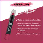 Buy STREET WEAR® Playfull Matte -Insta Raisin (Pink) -Moisturizing Matte Finish Lipstick, Full Coverage, Non-Drying Formula, Intense Pigment, Enriched With Shea Butter, Vitamin C, Vitamin E, Longwear Moisturizing Crayon Lipstick - Purplle