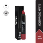 Buy STREET WEAR® Playfull Matte -Dope Cherry (Red) - Moisturizing Matte Finish Lipstick, Full Coverage, Non-Drying Formula, Intense Pigment, Enriched With Shea Butter, Vitamin C, Vitamin E, Longwear Moisturizing Crayon Lipstick - Purplle