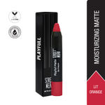 Buy STREET WEAR® Playfull Matte -Lit Orange (Orange) - 2.9 gms -Moisturizing Matte Finish Lipstick, Full Coverage, Non-Drying Formula, Intense Pigment, Enriched With Shea Butter, Vitamin C, Vitamin E, Longwear Moisturizing Crayon Lipstick - Purplle