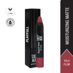 Buy STREET WEAR® Playfull Matte -YOLO Plum (Berry) - 2.9 gms -Moisturizing Matte Finish Lipstick, Full Coverage, Non-Drying Formula, Intense Pigment, Enriched With Shea Butter, Vitamin C, Vitamin E, Longwear Moisturizing Crayon Lipstick - Purplle