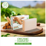 Buy Organic Harvest Sandalwood Soap Bathing Bar, For Skin Moisturisation, Ideal For All Skin Types, 100% Organic, Chemical, Paraben & Sulphate Free a€“ 125 gm Each (Pack of 1) - Purplle