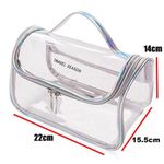 Buy House of Quirk Travel Transparent Cosmetic Bag Women Zipper Clear Makeup Bags Beauty Case Make Up Organizer Storage Bath Toiletry Bag (Transparent Grey)_(WOMENS_POUCH_GREY) - Purplle