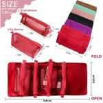 Buy House of Quirk Hanging Roll-Up Makeup Bag, 4-in-1 Foldable Toiletry Bag for Travel, Detachable Storage Bags, Travel Cosmetic Organizer Bag for Women (Red)_(ROLL_GO_RED) - Purplle