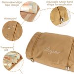 Buy House of Quirk Hanging Roll-Up Makeup Bag, 4-in-1 Foldable Toiletry Bag for Travel, Detachable Storage Bags, Travel Cosmetic Organizer Bag for Women (Tan)_(ROLL_GO_TAN) - Purplle