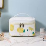 Buy House of Quirk Cosmetic Bag/Professional Makeup Organizer Bag Travel Cosmetic Cases Make up Organizer Toiletry Bags - White Pinapple_(FRUIT_MAKEUPBAG_WHI_PINEAPPLE) - Purplle