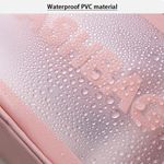 Buy House of Quirk Clear Toiletry Bag, Wash Make Up Bag PVC Waterproof Zippered Cosmetic Bag, Portable Carry Pouch for Women Men (Pink Large)_(WASHBAG_L_PIN) - Purplle