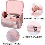 Buy House of Quirk Makeup Storage Bag, Frosted Portable Large Capacity PVC Make Up Wash Bath Household Travel Bag, Flip Cosmetic Bag (Pink)_(WASHBAG_TOKIT_PINK) - Purplle