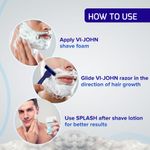 Buy VI-JOHN Shaving Foam for Sensitive Skin with Vitmin E and Anti-Bacterial 400g Each -Shaving Foam for Men (Pack of 3) - Purplle