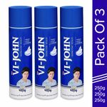Buy VI-JOHN Shaving Foam Regular with Tea Tree oil, Vitamin with Anti-Bacterial Properties 250g Each -Shaving Foam for Men (Pack of 3) - Purplle