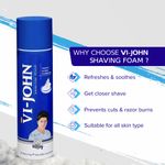 Buy VI-JOHN Shaving Foam Regular with Tea Tree oil, Vitamin with Anti-Bacterial Properties 250g Each -Shaving Foam for Men (Pack of 3) - Purplle