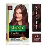 Buy Streax cream Hair colour, 100% Grey Coverage, No Ammonia, Long Lasting Permanent hair colour, Reddish Brown, 120 ml - Purplle