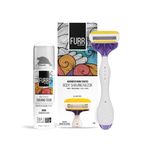 Buy FURR Disposable Body Hair Removal Shaving Razor With Shaving Foam | Painless Body Hair Removal With Aloe Vera and Vitamin E Padding | Precision Of Japanese Blades - Purplle