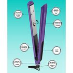 Buy Havells HS4101 Ceramic Plates Fast Heat up Hair Straightener, Straightens & Curls, Suitable for all Hair Types (Purple) - Purplle