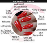 Buy BEROMT PREMIUM GLOSSY NAILS- 318 (NAIL KIT INCLUDED) - Purplle