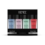 Buy RENEE Gloss Touch N04 Vacay Vibes Set of 4 Nail Enamels , Quick Drying, Glossy Finish, Long Lasting, Chip resisting Formula with High Shine Polish, Acetone & Paraben Free, 5 ml Each - Purplle