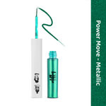 Buy Elitty Pop Liquid Eyeliner, Smudge Proof, Water Proof, Infused with Witch Hazel, Vegan & Cruelty Free -Power Move (Emerald -Metallic) 4 ml - Purplle