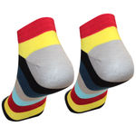 Buy Man Arden Cock-a-Hoop Stripes Designer Ankle Length Socks, World's Finest Cotton, Moisture-Absorbing, Quick Drying Wardrobe Accessory For Men, (1 Pair | Size: Free Size | Color: Multicolor | Length: Ankle) - Purplle