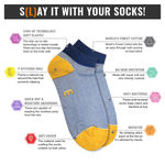 Buy Man Arden The Blue Stone Dutch Edition Designer Ankle Length Socks, Casual, Office, Egyptian Premium Cotton Quality, (1 Pair | Size: Free Size | Color: Multicolor | Length: Ankle) - Purplle