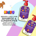 Buy Mom & World Kidsy Brahmi & Amla Hair Shampoo & Conditioner for Kids With Brahmi, Amla, Coconut, Almond & Castor Oils, Dermatologically Tested, No Sulphate, 240ml - Purplle