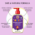 Buy Mom & World Kidsy Brahmi & Amla Hair Shampoo & Conditioner for Kids With Brahmi, Amla, Coconut, Almond & Castor Oils, Dermatologically Tested, No Sulphate, 240ml - Purplle