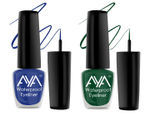 Buy AYA 24 Hrs Long Lasting & Waterproof Eyeliner, Set of 2 Metallic Green and Metallic Blue - Purplle