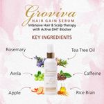 Buy Groviva Hair Gain Serum 100 ml (Pack of 4) | Intensive Hair & Scalp therapy with | Active DHT Blocker | For All Hair Types | Non Sticky, fast absorb formula | pH 5.5 | Paraben Free 100 ml - (Pack of 4) - Purplle