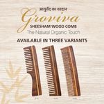 Buy Groviva Sheesham Wood Comb (Pack of 3) | Pamper Hair with Natural Organic Touch | Hand Crafted Sheesham Wood for Gentle Care of Hair & Scalp (13 FC) (Pack of 3) - Purplle
