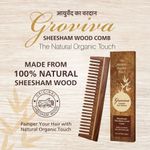 Buy Groviva Sheesham Wood Comb (Pack of 2) | Pamper Hair with Natural Organic Touch | Hand Crafted Sheesham Wood for Gentle Care of Hair & Scalp (14 FC) (Pack of 2) - Purplle