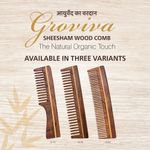 Buy Groviva Sheesham Wood Comb (Pack of 2) | Pamper Hair with Natural Organic Touch | Hand Crafted Sheesham Wood for Gentle Care of Hair & Scalp (14 FC) (Pack of 2) - Purplle