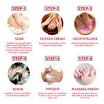 Buy Raaga Professional Pedicure & Manicure 6 Step Single Use Kit, Rose, 6 Sachets (63 g) - Purplle