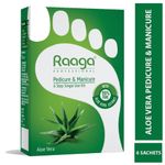 Buy Raaga Professional Pedicure & Manicure 6 Step Single Use Kit, Aloe Vera, 6 Sachets (63 g) - Purplle