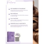 Buy SANFE Selfy Anti-Dandruff Hair Comb with 3-in-1 Function to Get Dandruff Free, Exfoliated & Healthy Hair. Comes with Keratin Infused Ceramic Coated Bristles & Stainless Steel Rounded Tips to Straighten, Detangle & Style Hair within 4mins. - 1 Pc - Purplle