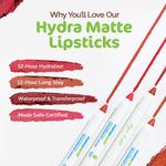Buy Mamaearth Hydra-Matte Crayon Transferproof Lipstick with Argan Oil - 02 Macaroon Pink - 2.4 g - Purplle