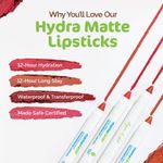Buy Mamaearth Hydra-Matte Crayon Transferproof Lipstick with Argan Oil - 07 Raspberry Red - 2.4 g - Purplle