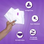 Buy Lemme Be Sanitary Pads For Women | Cotton Heavy Flow Sanitary Night Pads | Vaccum Sealed Package- Pack of 8 - Purplle