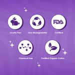 Buy Lemme Be Sanitary Pads For Women | Cotton Heavy Flow Sanitary Night Pads | Vaccum Sealed Package- Pack of 8 - Purplle