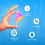 Buy Lemme Be Z Cup - Reusable Menstrual Cup | Medium Size, Ultra Soft and Rash Free, FDA Approved | 25ml (Medium, Rainbow) - Purplle