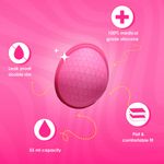Buy Lemme Be Reusable Menstrual Cup Disc For Women With A Soft Pouch 100% Medical Grade Silicone FDA Approved | Rash Free 12 hours Protection Holds Up To 30 ml Blood (Small, Pink) - Purplle