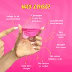 Buy Lemme Be Reusable Menstrual Cup Disc For Women With A Soft Pouch 100% Medical Grade Silicone FDA Approved | Rash Free 12 hours Protection Holds Up To 30 ml Blood (Small, Pink) - Purplle