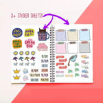Buy Lemme Be Period Planner Undated Daily Planner Notebook Habit Tracker | Sticker Book And Journal Planner Diary | Planner Organizer For Women - Purplle