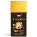 Buy WOW Skin Science Sunscreen Matte Finish - SPF 55 Pa+++ - Very High Broad Spectrum - UVA &UVB Protection - Quick Absorb - No Parabens, Silicones, Mineral Oil, Oxide, Color & Benzophenone, 50ml - Purplle