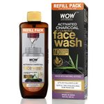 Buy WOW Skin Science Activated Charcoal Foaming Face Wash Refill Pack - Lifts off Pollutant & Dirt - For Extended Use - No Parabens, Sulphate, Silicones & Color - 200 ml - Purplle