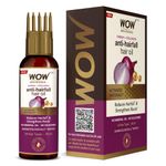 Buy WOW Skin Science Onion & Collagen Anti-Hairfall Hair Oil | Nourishes Scalp & Stimulates Roots | Reduces Hairfall | Reduces Breakage | Repairs Damaged Hair | Minimizes Split Ends | Boosts Hair Thickness- 50 ml - Purplle