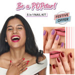 Buy SUGAR POP ''Be a POPstar'' 5 in 1 Nail Kit l 02 Bubblegum Dreams, 09 Lilac Rush, 26 Pink Perfection, 13 Red Alert & 15 Bold Please l 10 ml x 5 units l Dries in 45 seconds, Chip-resistant, Long-lasting l Nail Polish Gift Set for Women - Purplle