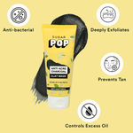 Buy SUGAR POP Anti-Acne Charcoal Clay Mask -Enriched With Charcoal Powder,Glycolic Acid,Licorice Root,Tea Tree Oil,Bentonite And Kaolin To Treat Pimples, Oily Skin And Blackheads | Face Mask, Pack Of 1 - Purplle