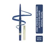 Buy Half N Half One Stroke Defining Auto Eyeliner Kohl Kajal, smudge proof and waterproof, 18hour Long Lasting, Deep Blue (0.3g) - Purplle