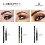 Buy Half N Half Eye Brow Artist Long Lasting Automatic Eyebrow Pencil & Brush, Black (0.4 gm) - Purplle