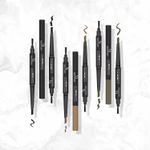 Buy Half N Half Eye Brow Artist Long Lasting Automatic Eyebrow Pencil & Brush, Black (0.4 gm) - Purplle